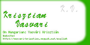 krisztian vasvari business card